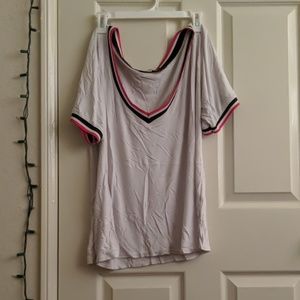 Vintage Style White V Neck